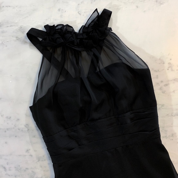 Black Long Bridesmaid Prom Homecoming Dress - Picture 2 of 8